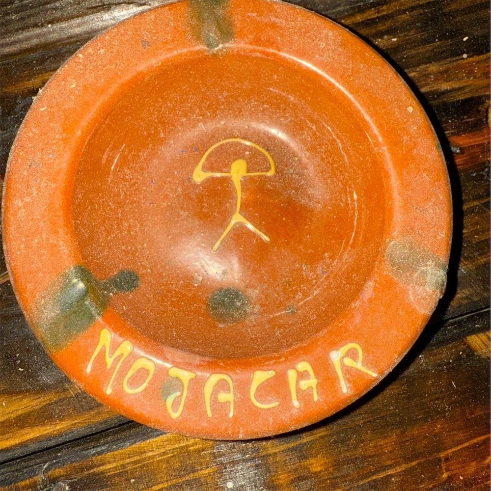 Vintage Marrakech Mojácar Hand Painted Pottery Ashtray Multicolor 5" Spanish